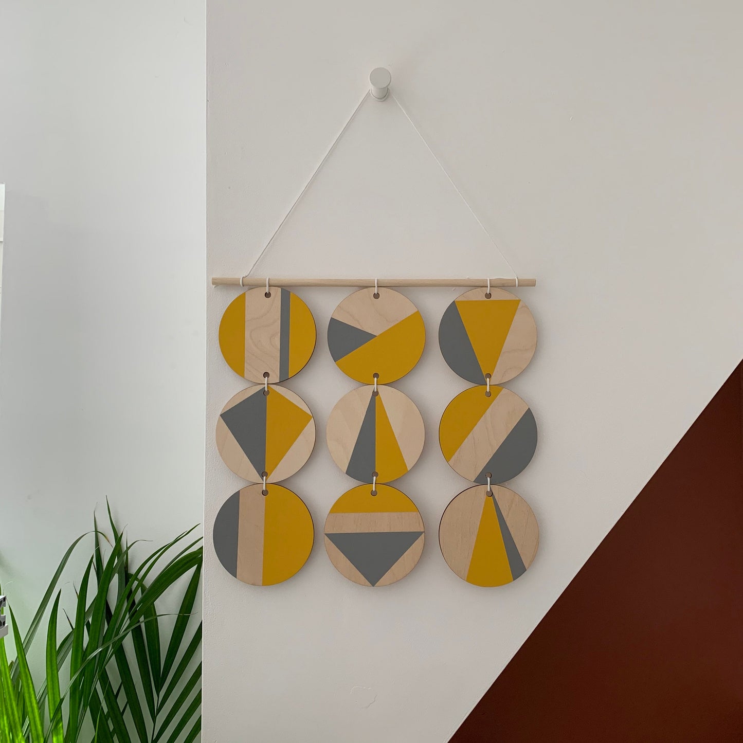 Three Tier Geometric Wooden Wall Art
