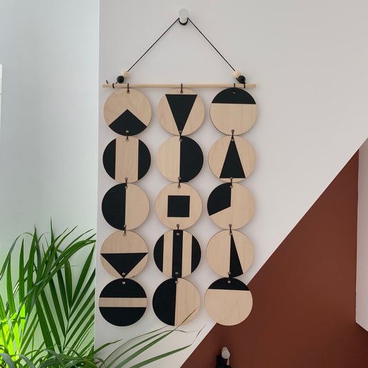 Black Geometric Wall Hanging