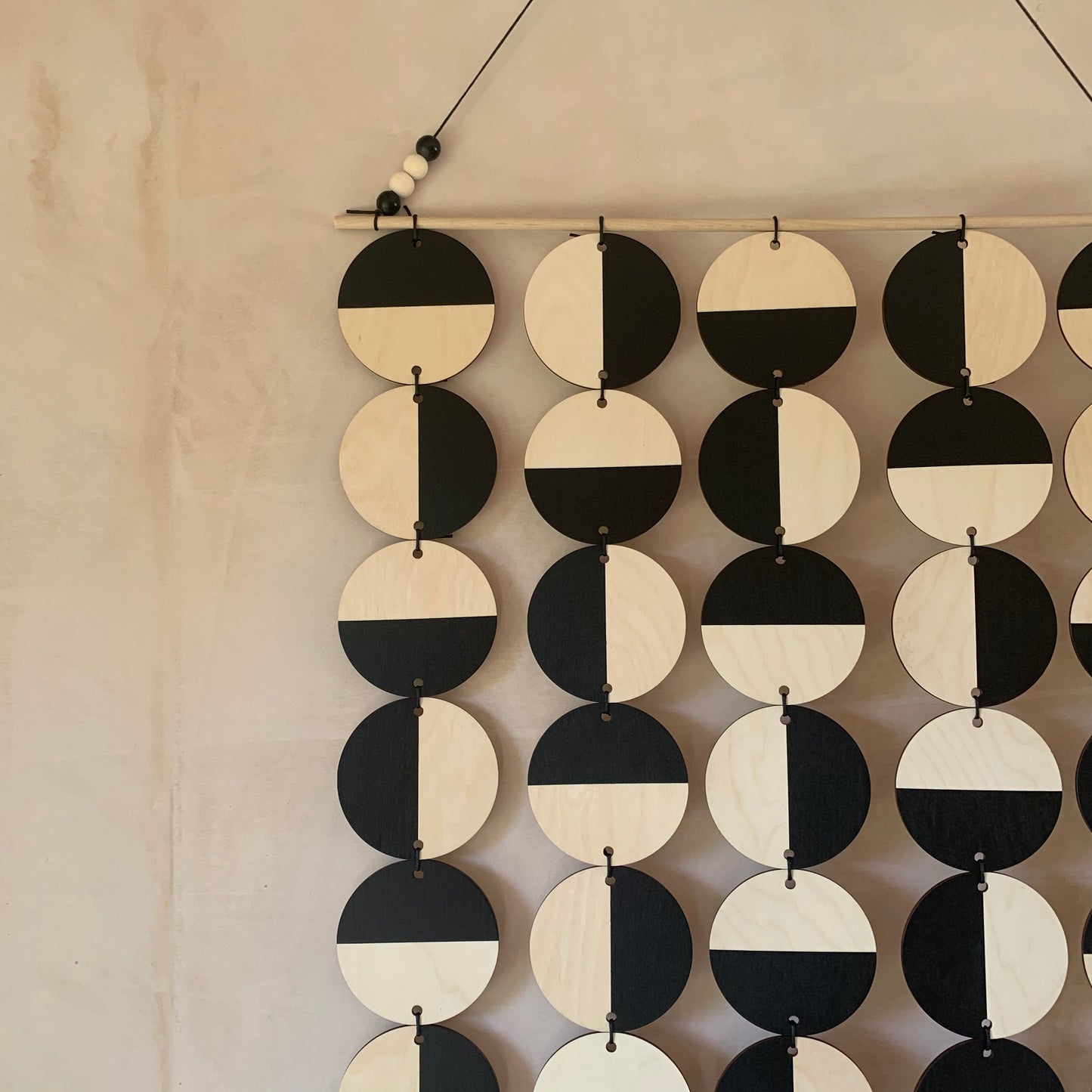 Black Wall Art - Black Decoration - Black Geometric Art - Scandi Wall Decoration - Home Wall Decor - Wall Tapestry - Monochrome Wall Art
