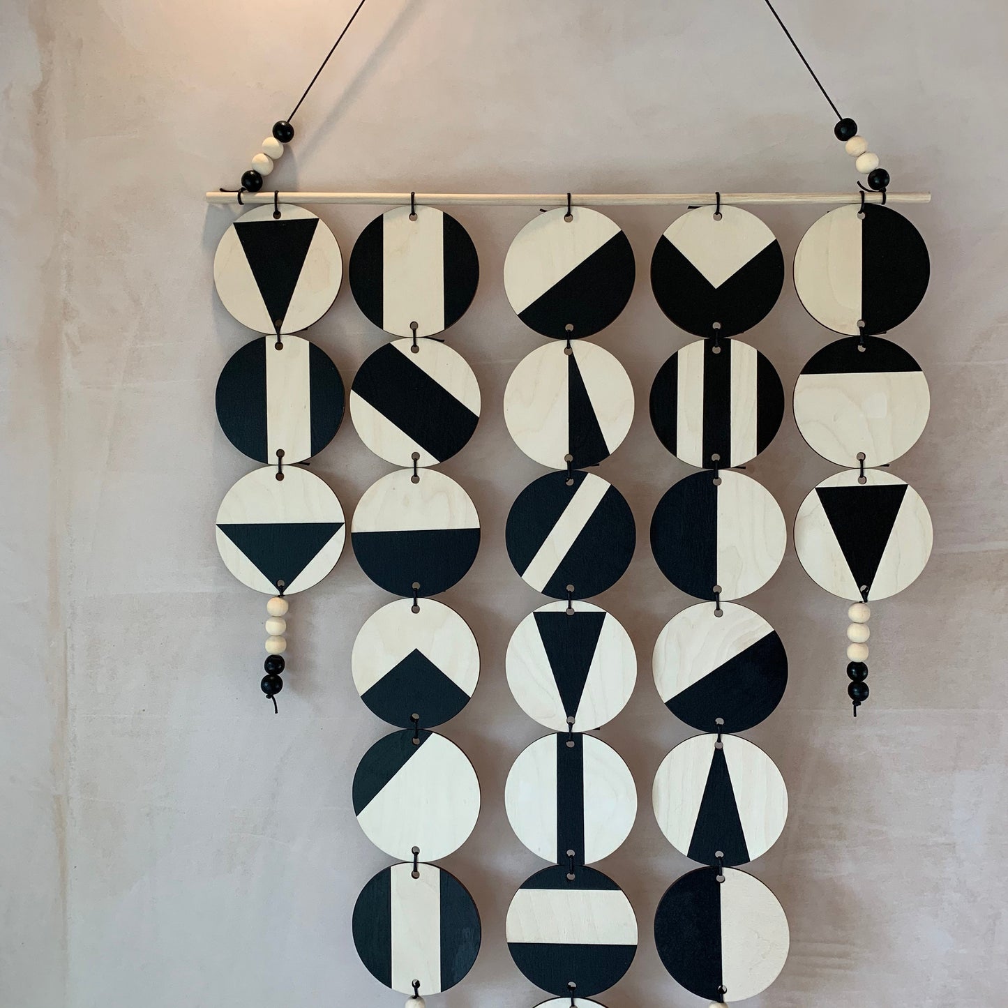 Large Chandelier Wall Hanging - Wall Hanging - Black Geometric Art - Scandi Wall Decor - Home Wall Decor - Wall Tapestry - Mono Wall Art