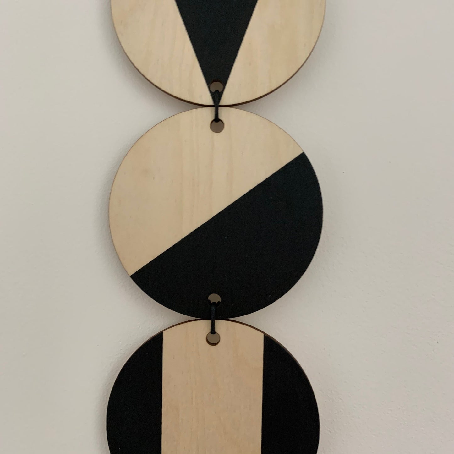 Wall hanging - Geometric Art - Plywood Decor - Monochrome Art - Mono Wall Hanging - Wall Art Decor - Black Wall Art - Black Hanging Tapestry