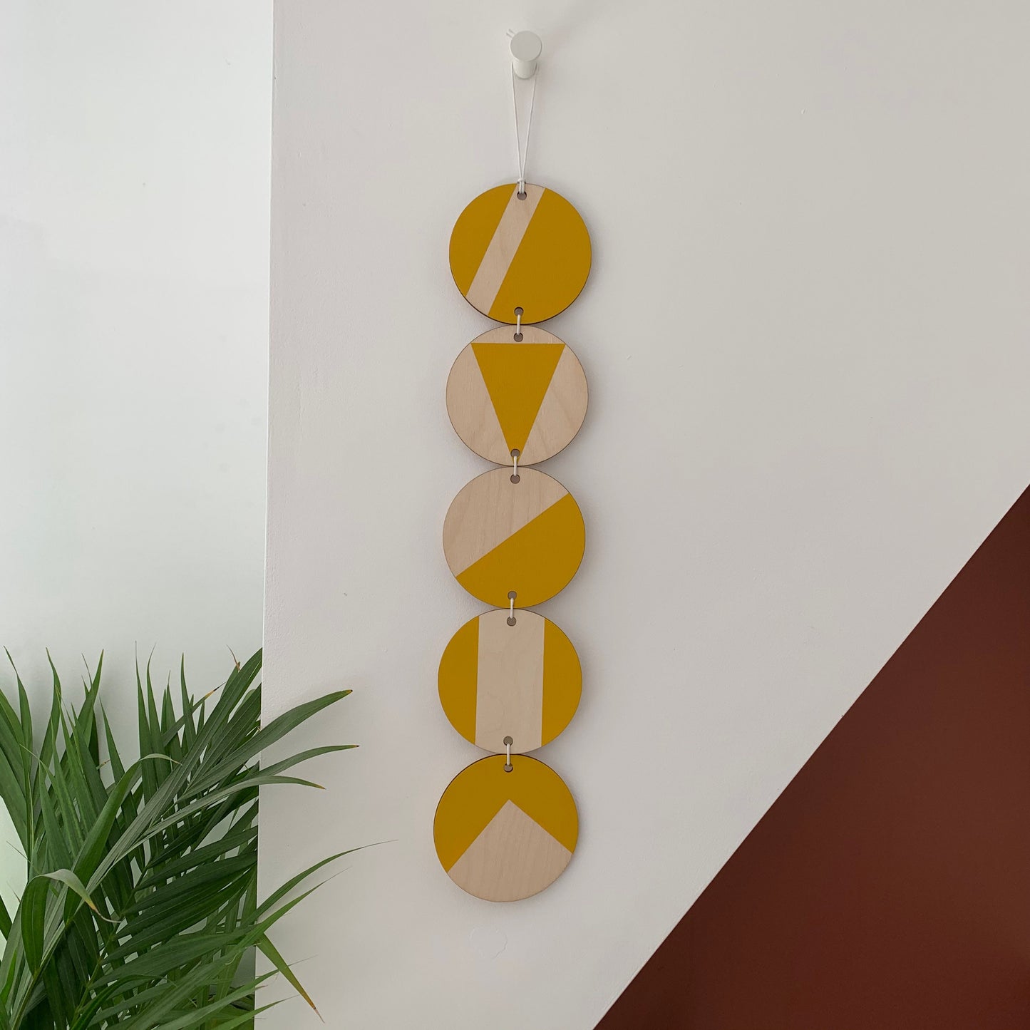 Yellow Wall hanging - Geometric Art - Plywood Decor - Bright Art - Mono Wall Hanging - Wall Art Decor - Yellow Wall Art - Hanging Tapestry