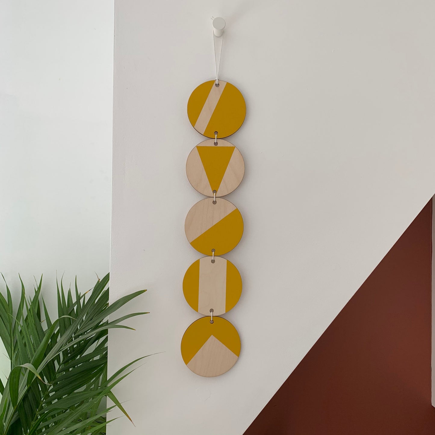 Yellow Wall hanging - Geometric Art - Plywood Decor - Bright Art - Mono Wall Hanging - Wall Art Decor - Yellow Wall Art - Hanging Tapestry
