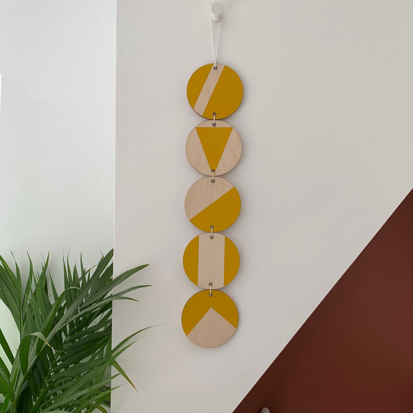 Yellow Wall hanging - Geometric Art - Plywood Decor - Bright Art - Mono Wall Hanging - Wall Art Decor - Yellow Wall Art - Hanging Tapestry