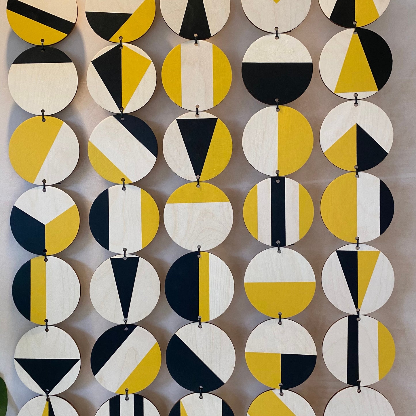 Black and Yellow Wall Art - Large Decoration - Huge Geometric Art - Contemporary Wall Decoration - Home Wall Decor - Wall Tapestry