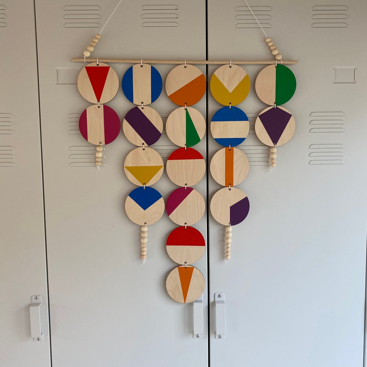 Rainbow Wall Hanging Art - Colourful Wall Hanging - Bright Wall Hanging - Colourful New Art - Geometric Art - Large Wall Art - Unique Decor