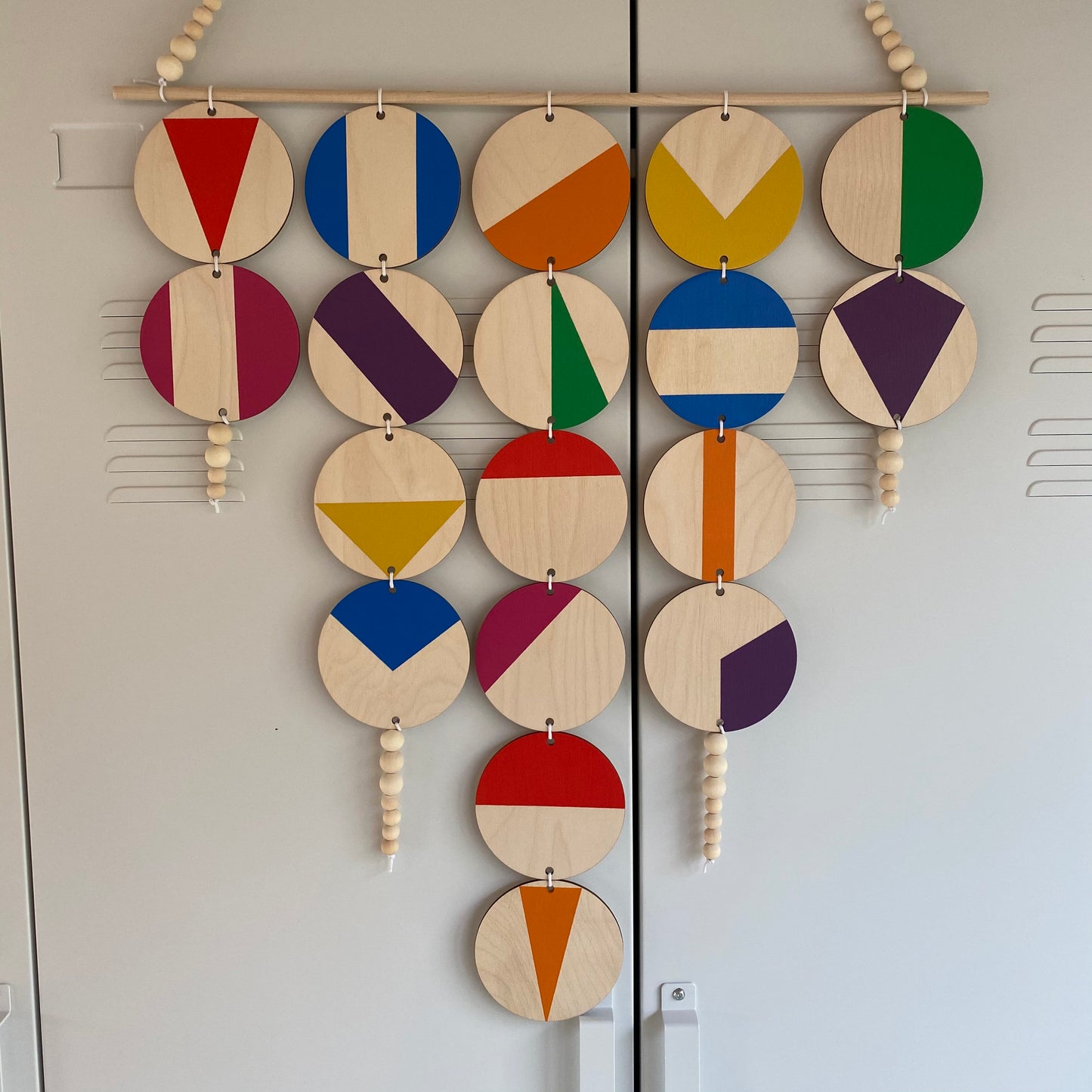 Rainbow Wall Hanging Art - Colourful Wall Hanging - Bright Wall Hanging - Colourful New Art - Geometric Art - Large Wall Art - Unique Decor