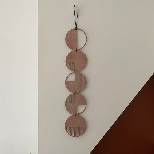 Copper Stripe Wall hanging - Geometric Art - Plywood Decor - Metallic Art - Copper Wall Hanging - Wall Art Decor - Copper Cut Out Art