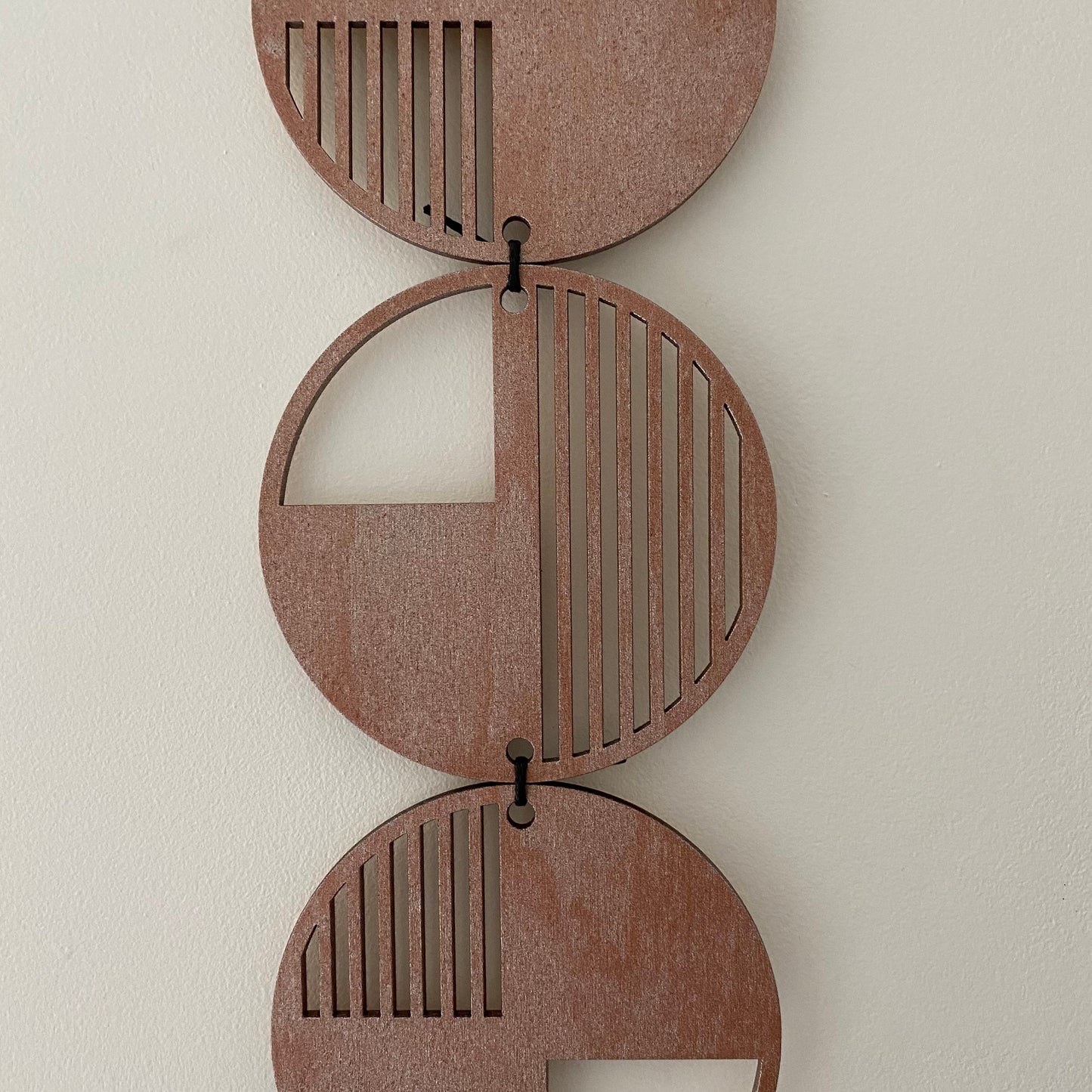 Copper Stripe Wall hanging - Geometric Art - Plywood Decor - Metallic Art - Copper Wall Hanging - Wall Art Decor - Copper Cut Out Art
