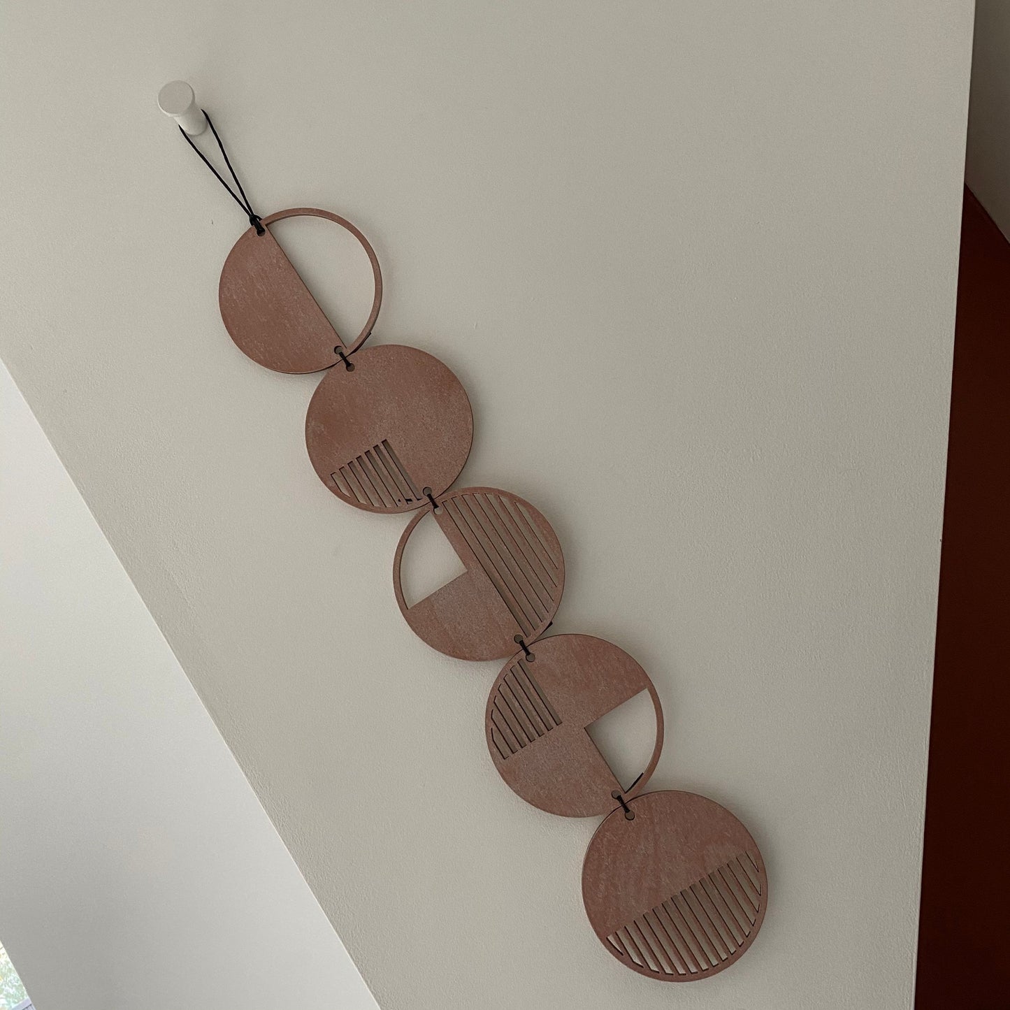 Copper Stripe Wall hanging - Geometric Art - Plywood Decor - Metallic Art - Copper Wall Hanging - Wall Art Decor - Copper Cut Out Art