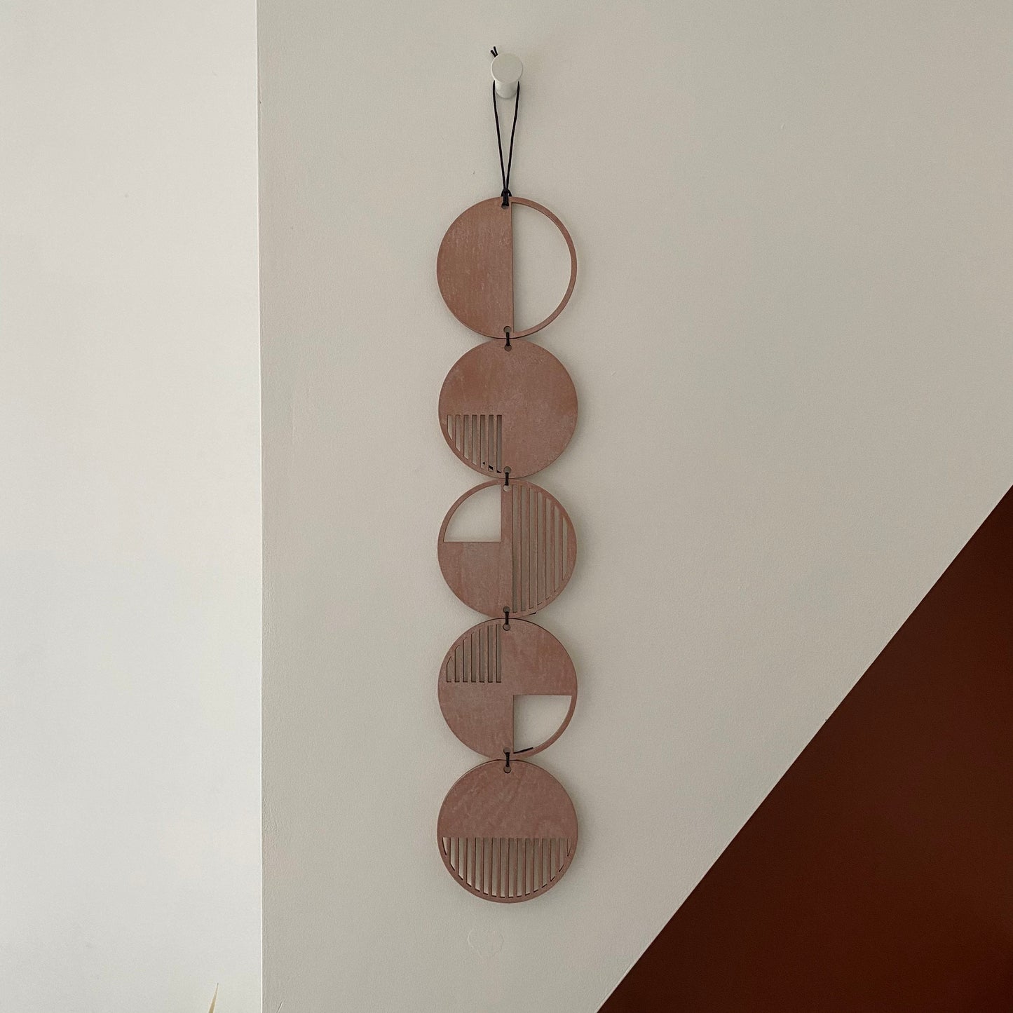 Copper Stripe Wall hanging - Geometric Art - Plywood Decor - Metallic Art - Copper Wall Hanging - Wall Art Decor - Copper Cut Out Art