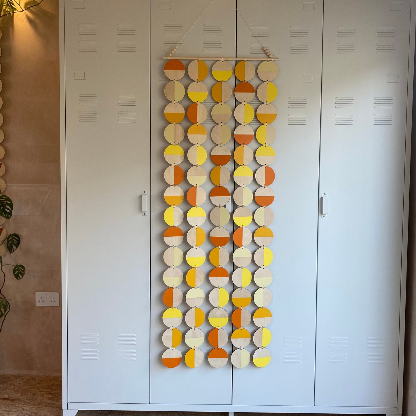 Bright Wall Art - Large Wall Decoration - Orange Geometric Art - Huge Wall Hanging - Home Wall Decor - Wall Tapestry - Large Yellow Wall Art