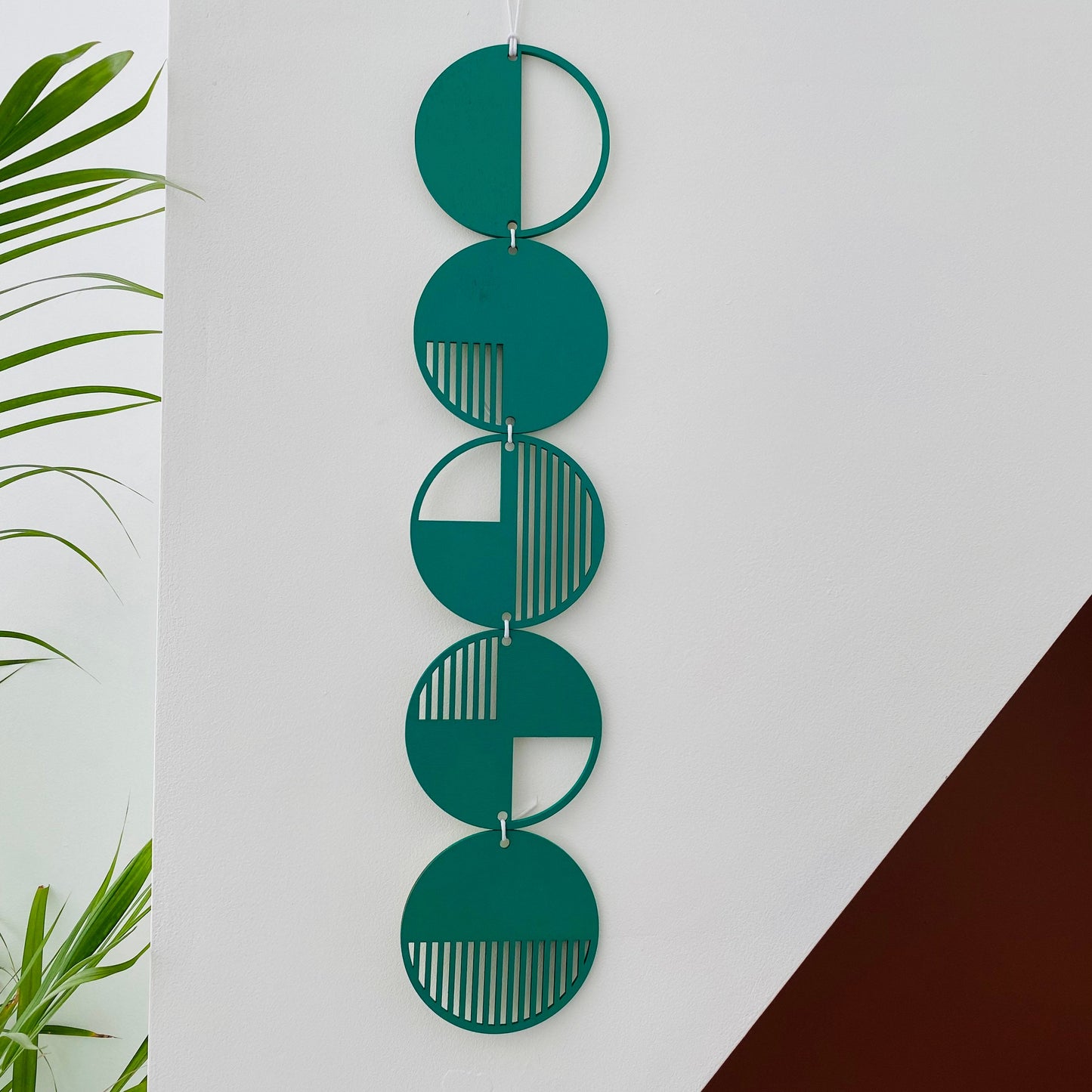 Green Wall hanging - Geometric Art - Plywood Decor - Monochrome Art - Bright Wall Hanging - Wall Art Decor - Green Cut Out Art