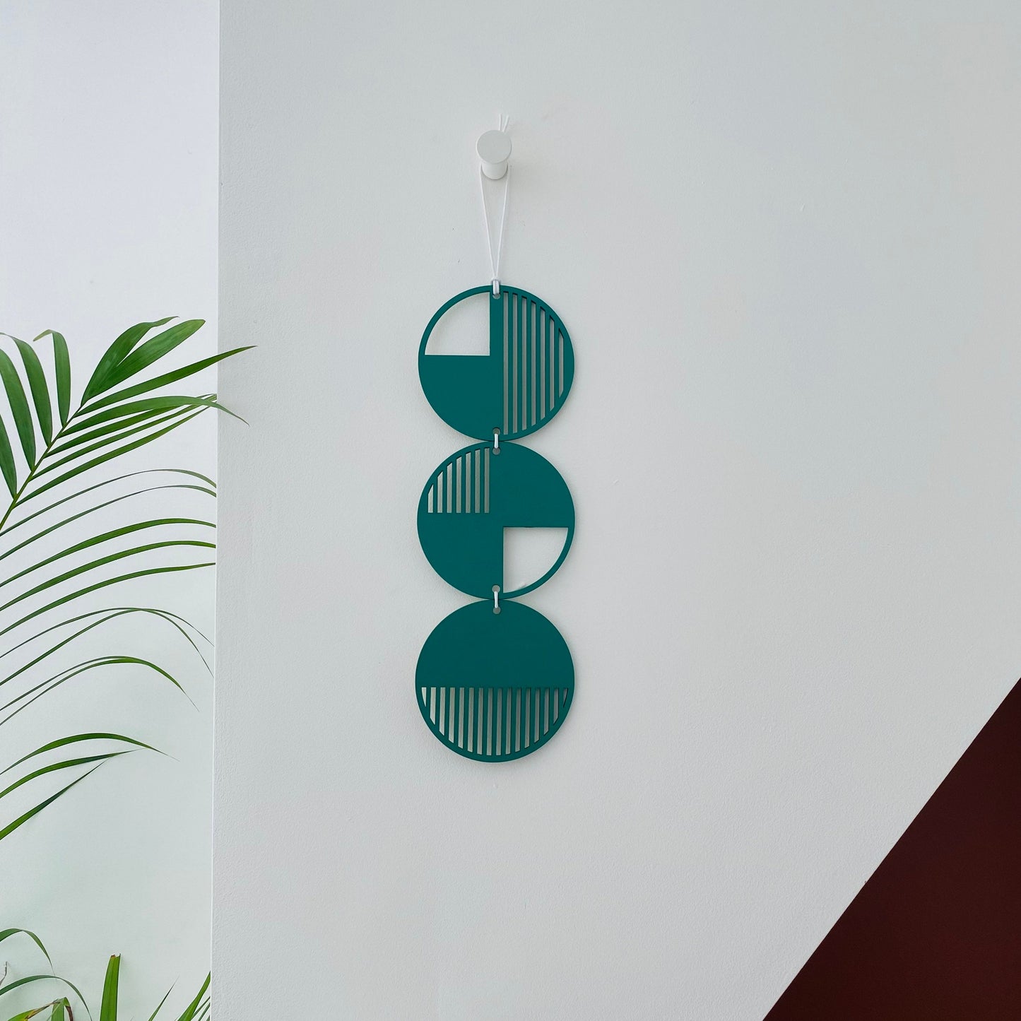 Green Wall hanging - Geometric Art - Plywood Decor - Monochrome Art - Bright Wall Hanging - Wall Art Decor - Green Cut Out Art