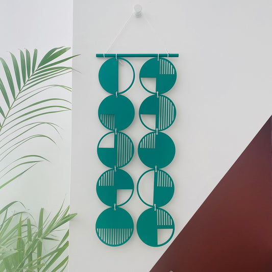 Green Wall hanging - Geometric Art - Plywood Decor - Monochrome Art - Bright Wall Hanging - Wall Art Decor - Green Cut Out Art