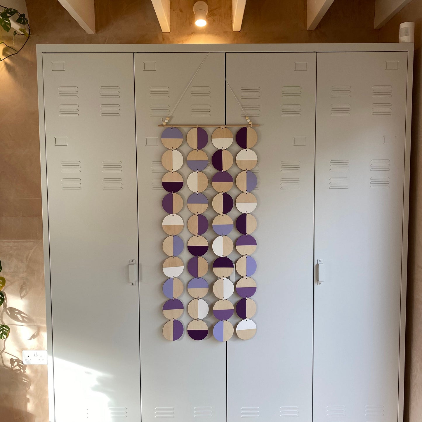 Purple Wall Art - Large Wall Decoration - Purple Geometric Art - Huge Wall Hanging - Wall Decor in the UK - Large Purple Wall Art