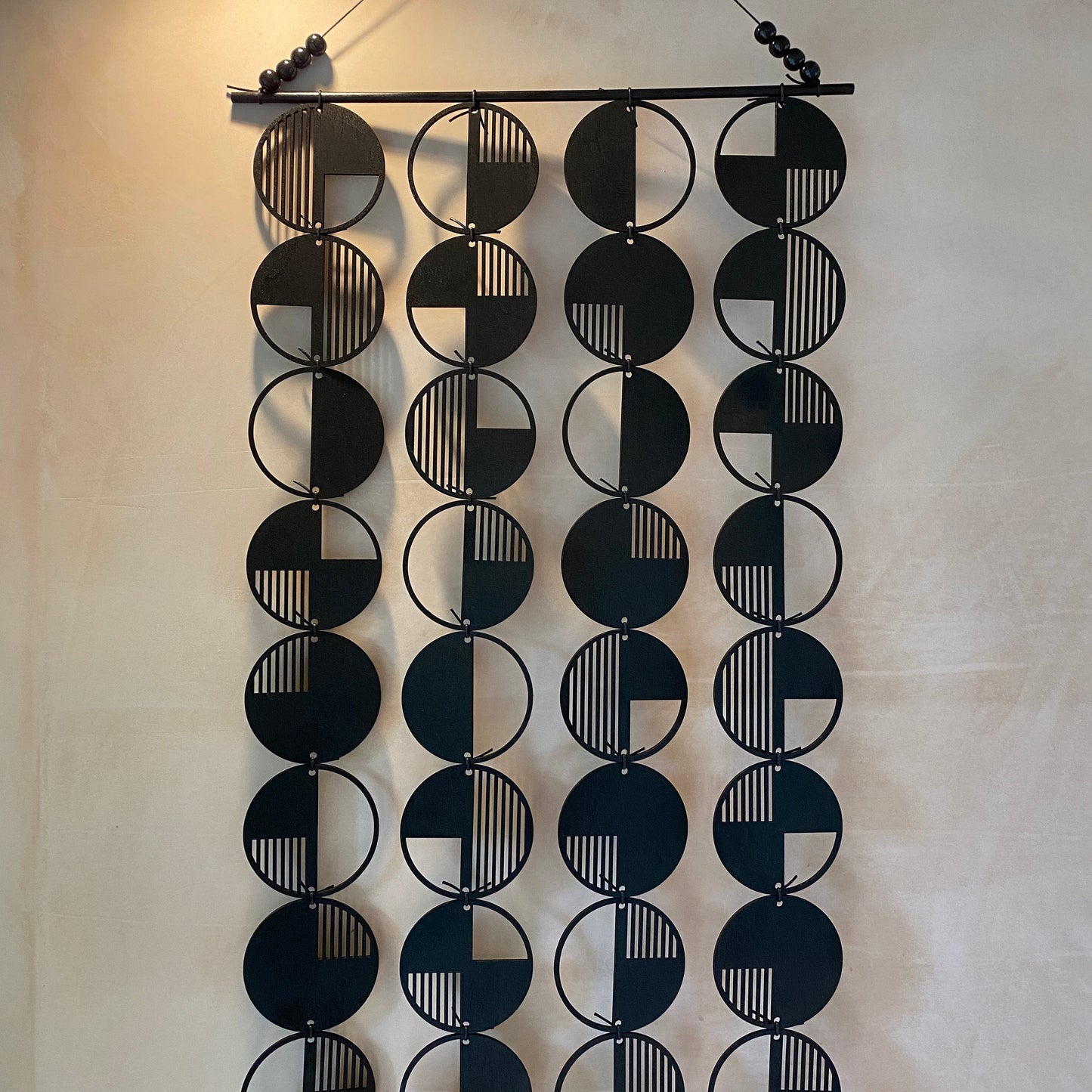 Black Modern Wall Hanging - Large Wall Art - Monochrome Art - Minimalist Wall Art - Big Wall Decor - Statement Home Decor - Modern Wall Art