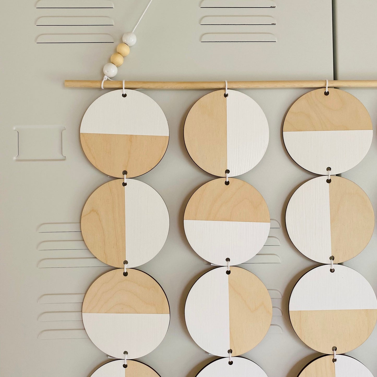 Large White Wall Hanging - Geometric Plywood Art - Scandinavian Wall Hanger - Long Narrow Wall Art - Large White Wall Hanging Art