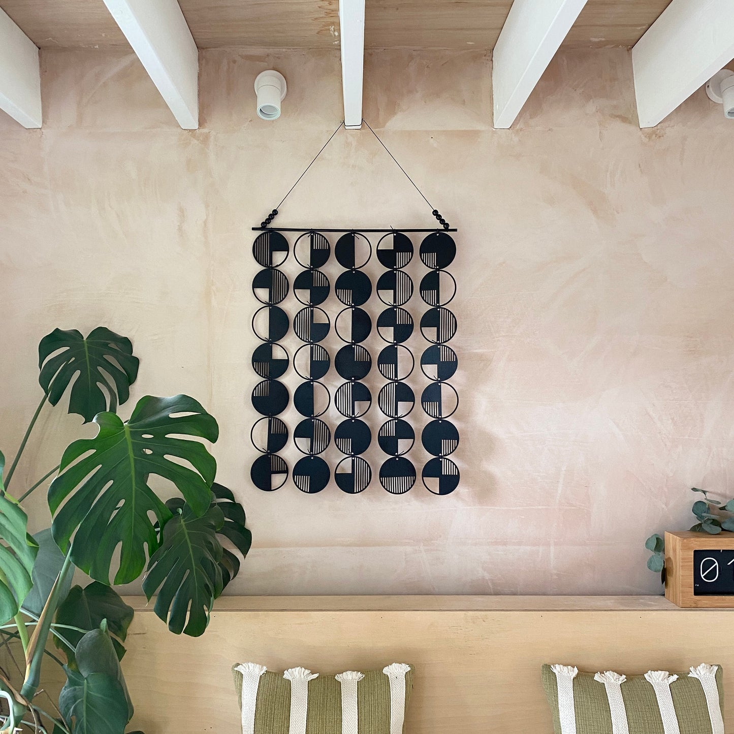 Black Modern Wall Hanging - Large Wall Art - Monochrome Art - Minimalist Wall Art - Big Wall Decor - Statement Home Decor - Modern Wall Art