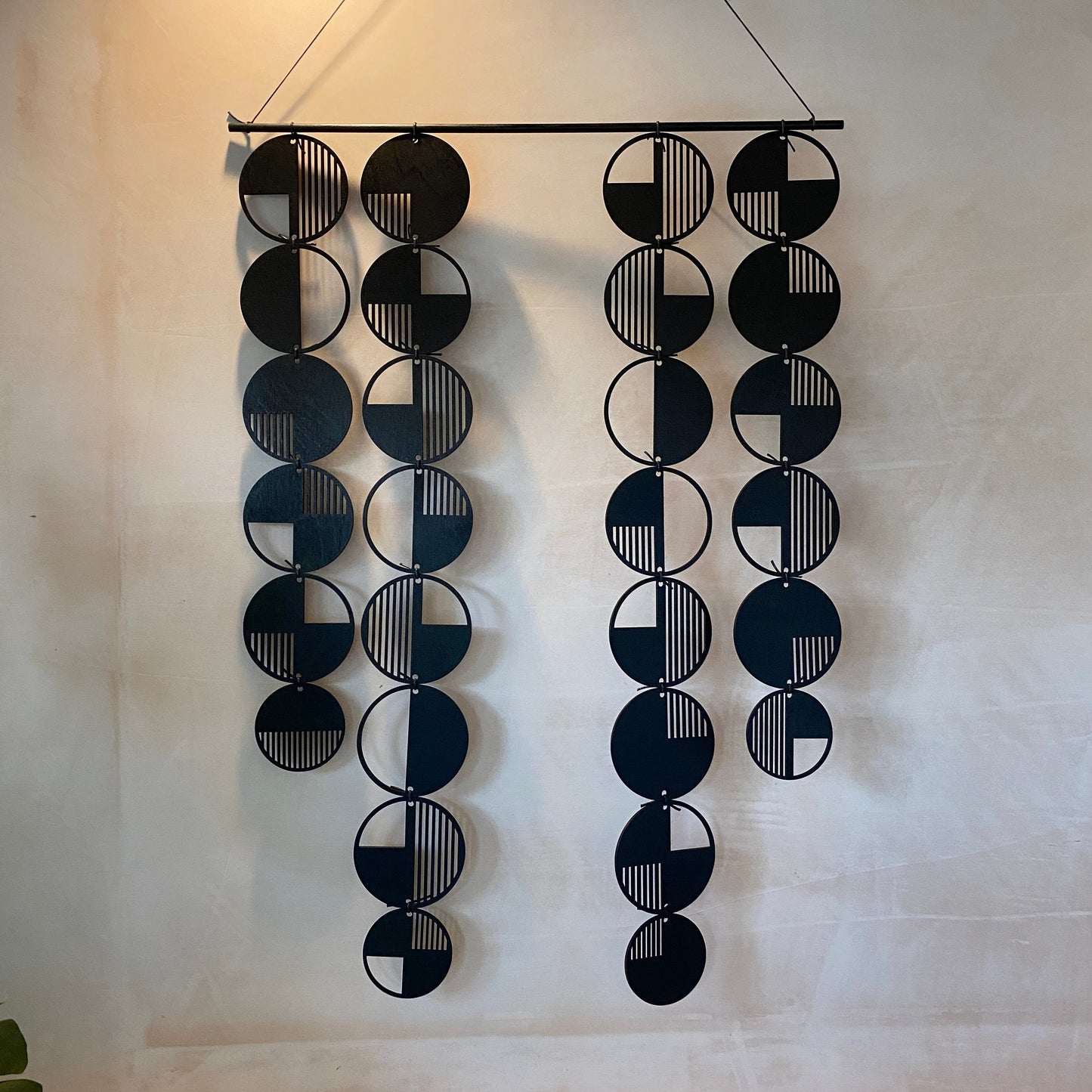 Black Modern Wall Hanging - Large Wall Art - Monochrome Art - Minimalist Wall Art - Big Wall Decor - Statement Home Decor - Modern Wall Art