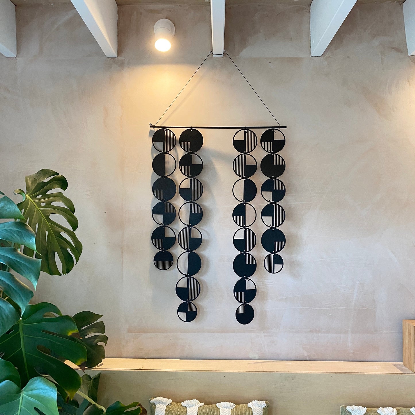 Black Modern Wall Hanging - Large Wall Art - Monochrome Art - Minimalist Wall Art - Big Wall Decor - Statement Home Decor - Modern Wall Art
