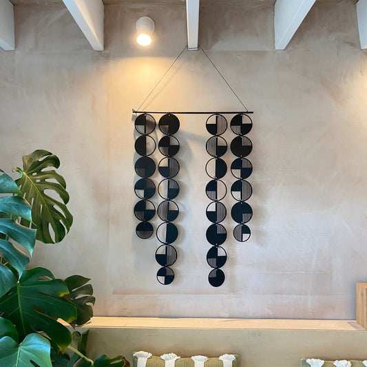 Black Modern Wall Hanging - Large Wall Art - Monochrome Art - Minimalist Wall Art - Big Wall Decor - Statement Home Decor - Modern Wall Art