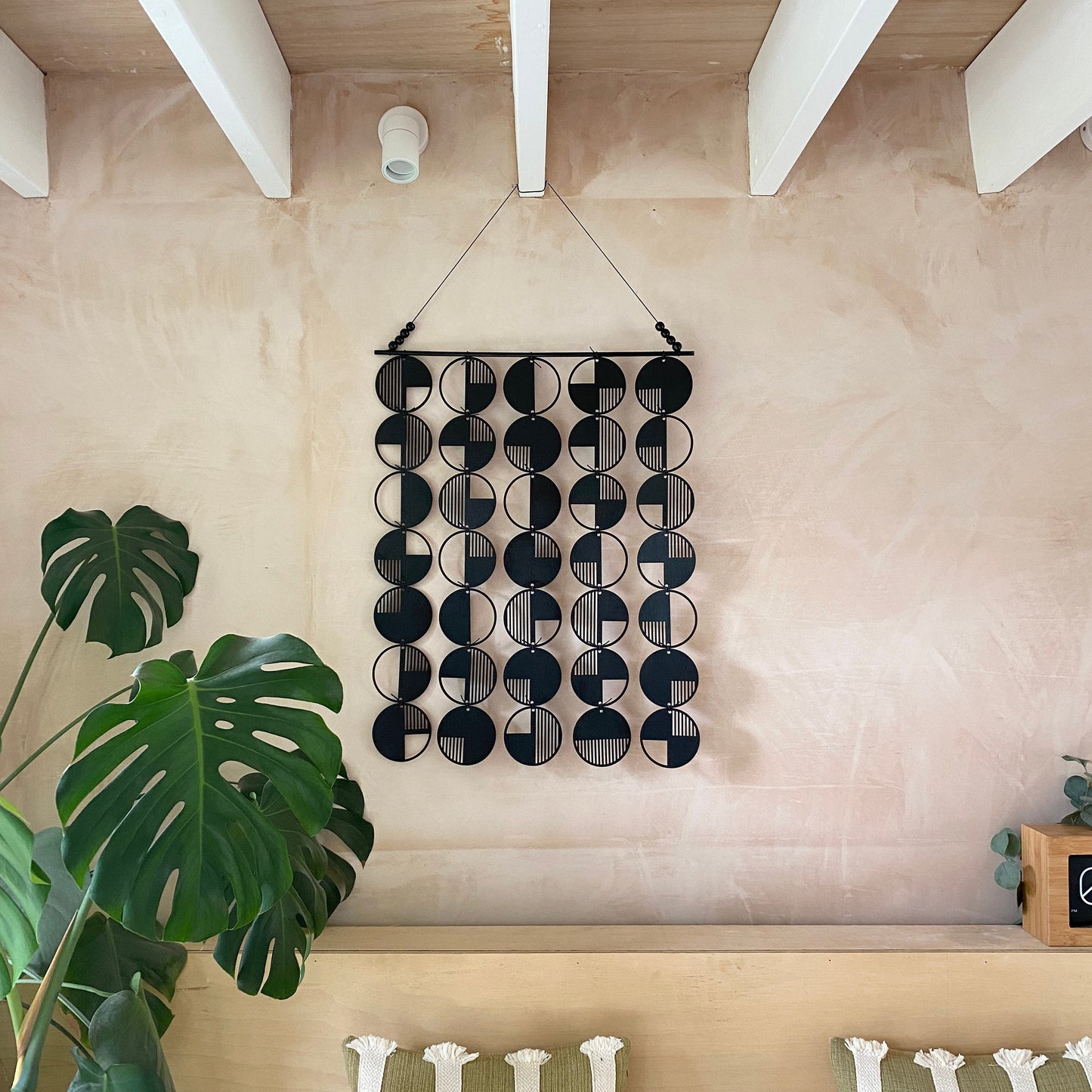 Black Modern Wall Hanging - Large Wall Art - Monochrome Art - Minimalist Wall Art - Big Wall Decor - Statement Home Decor - Modern Wall Art