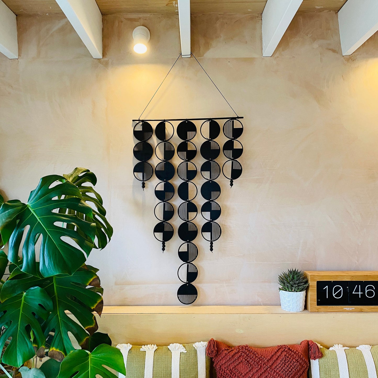 Black Geometric Wall Hanging - XLarge Wall Art - Contemporary Art - Minimalist Wall Art - Home Wall Decor - Black Art - Modern Wall Tapestry