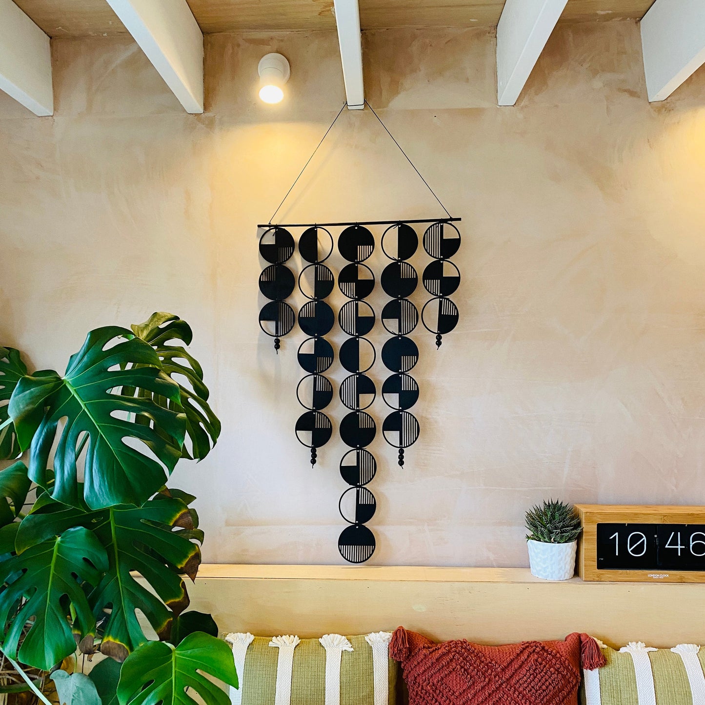 Black Geometric Wall Hanging - XLarge Wall Art - Contemporary Art - Minimalist Wall Art - Home Wall Decor - Black Art - Modern Wall Tapestry