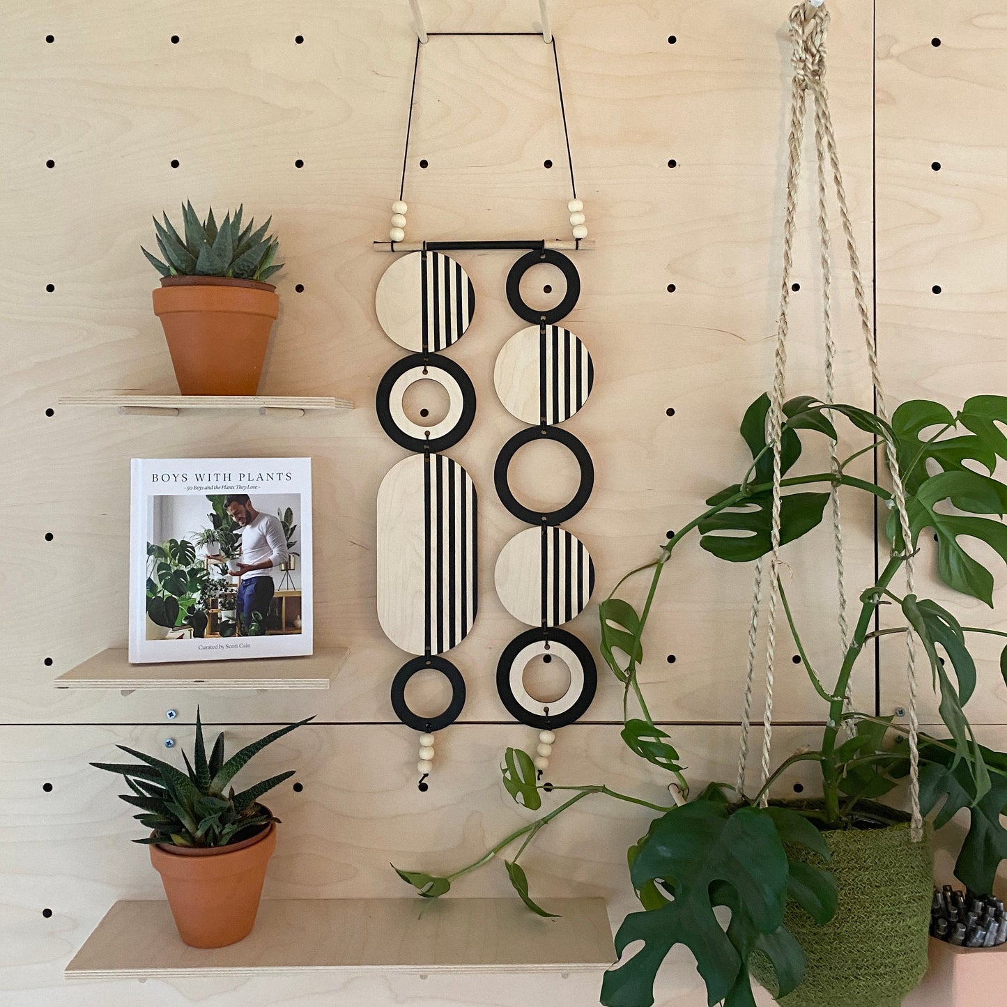 Large Stripe Wall hanging - Geometric Art - Plywood Decor - Wall Art Decor - Wall Jewellery