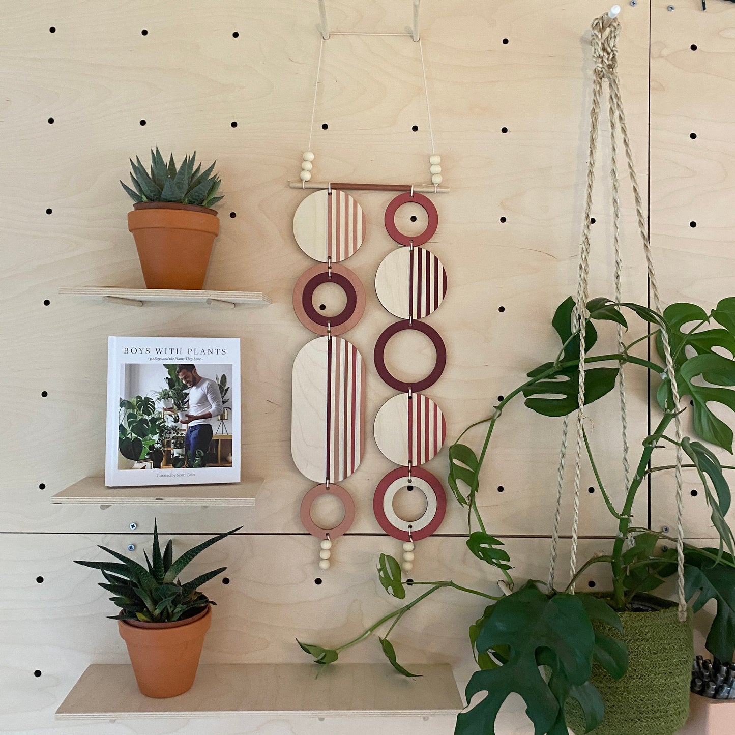 Large Stripe Wall hanging - Geometric Art - Plywood Decor - Wall Art Decor - Wall Jewellery