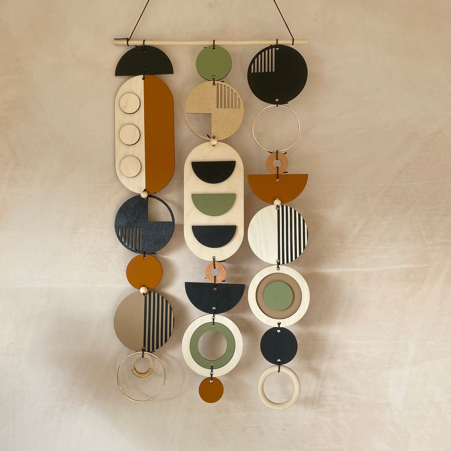 Retro Wall Art - Geometric Artwork - Unique Centre Piece Art