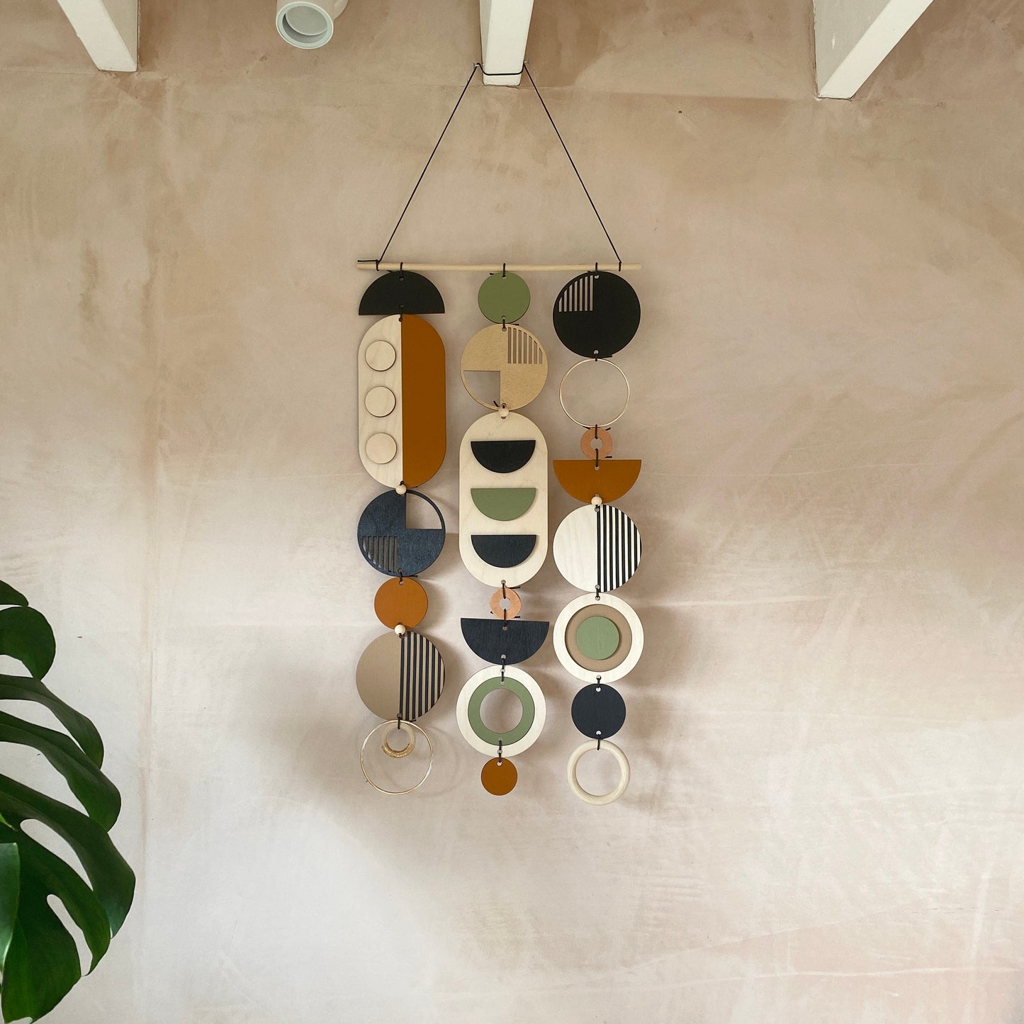 Retro Wall Art - Geometric Artwork - Unique Centre Piece Art