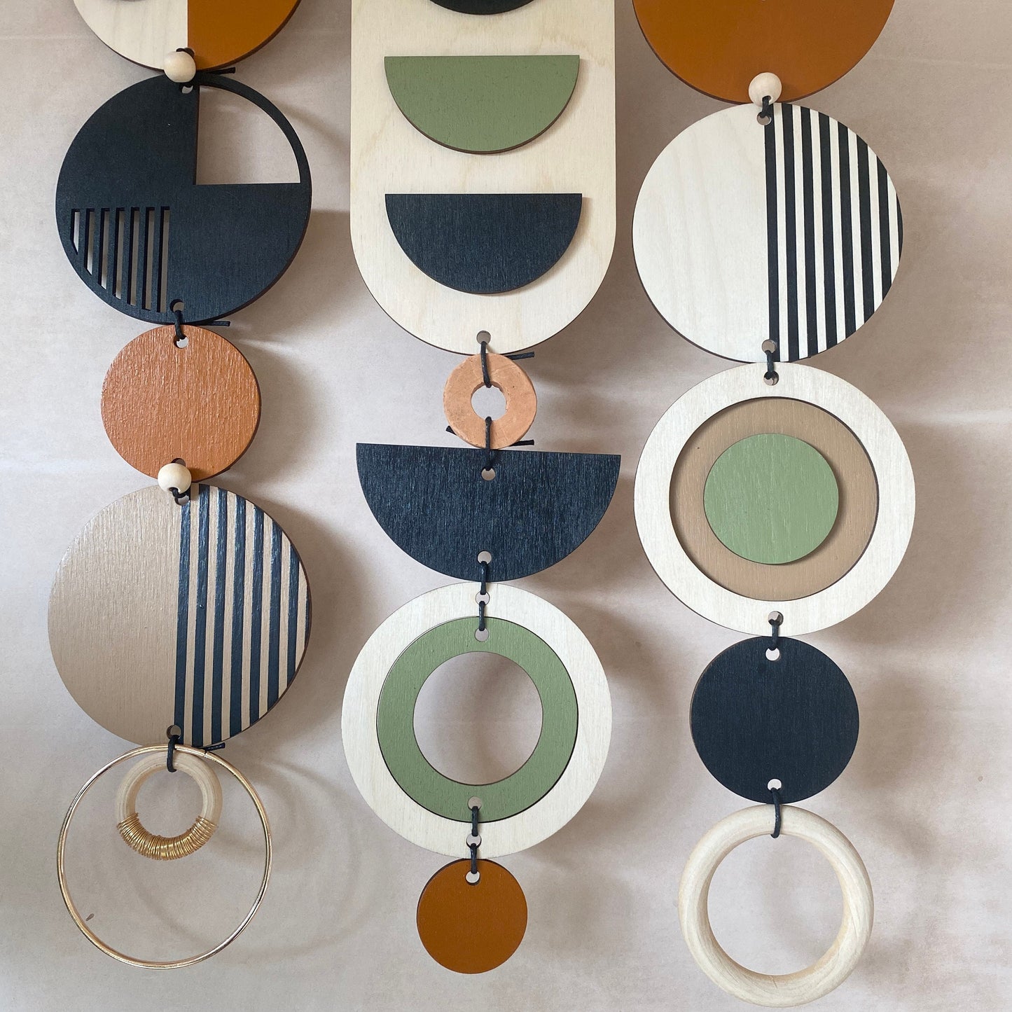 Retro Wall Art - Geometric Artwork - Unique Centre Piece Art