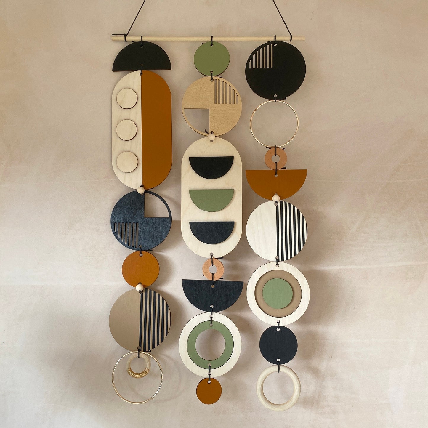 Retro Wall Art - Geometric Artwork - Unique Centre Piece Art