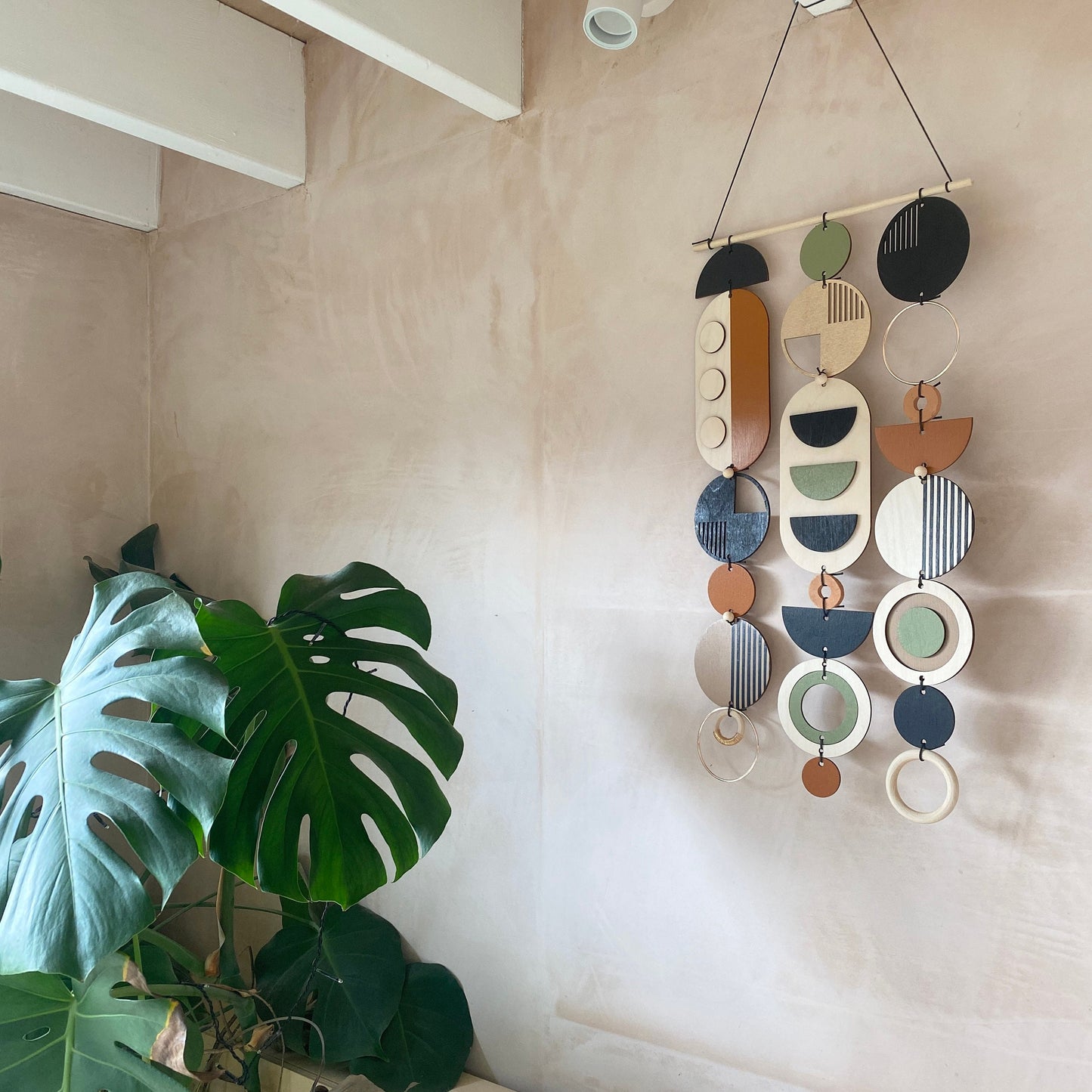 Retro Wall Art - Geometric Artwork - Unique Centre Piece Art