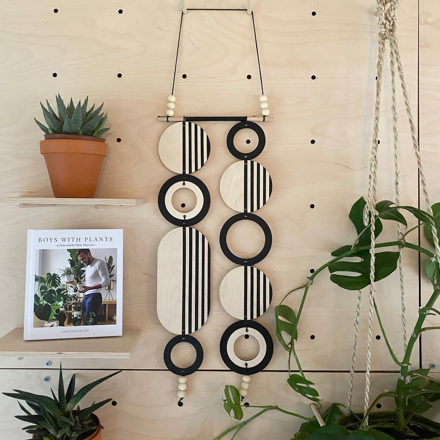 Large Stripe Wall hanging - Geometric Art - Plywood Decor - Wall Art Decor - Wall Jewellery