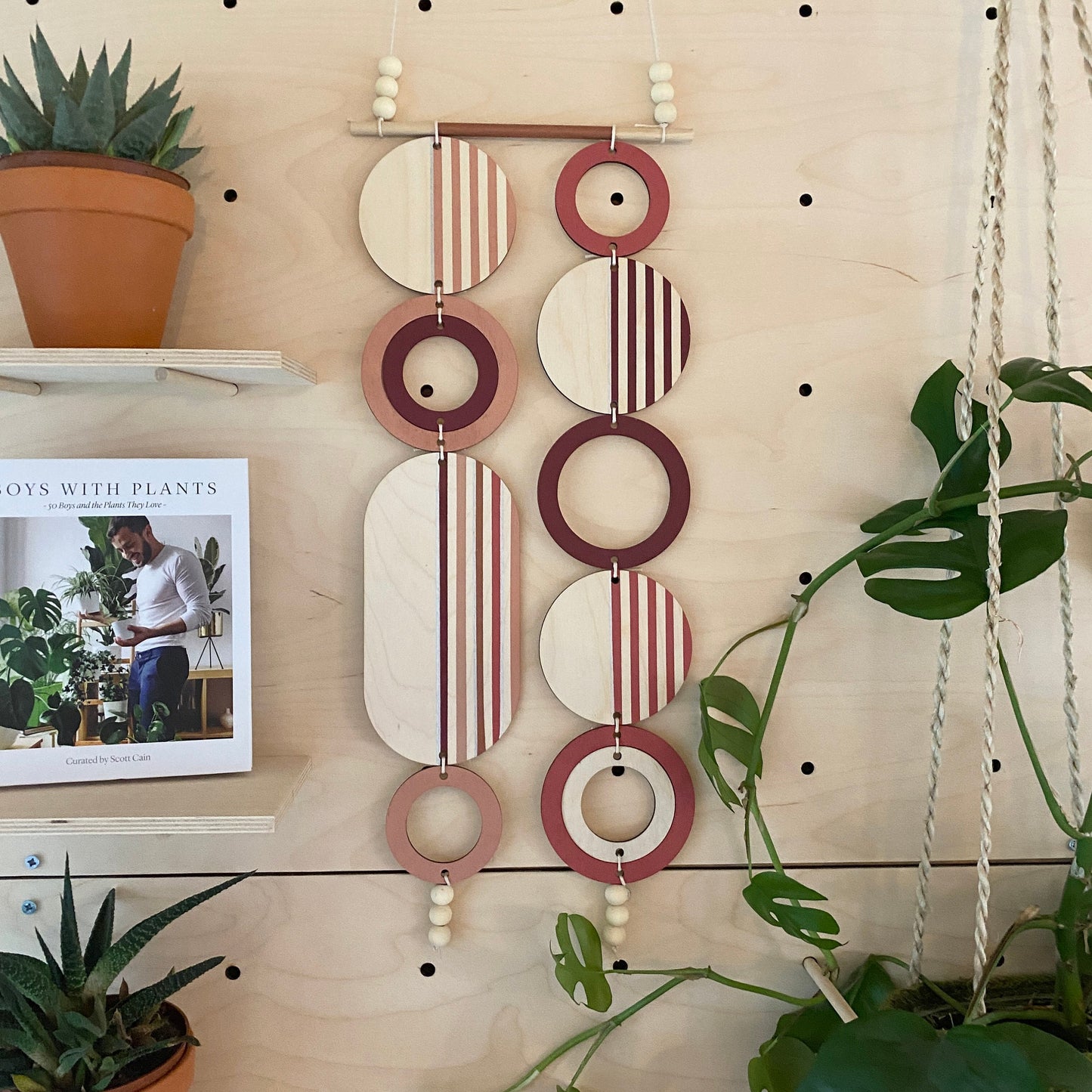 Large Stripe Wall hanging - Geometric Art - Plywood Decor - Wall Art Decor - Wall Jewellery