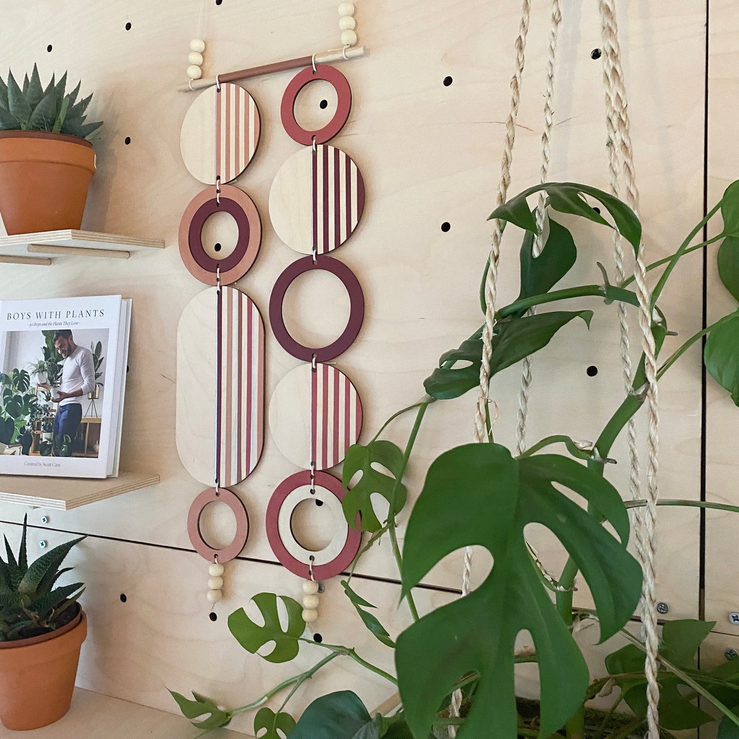 Large Stripe Wall hanging - Geometric Art - Plywood Decor - Wall Art Decor - Wall Jewellery