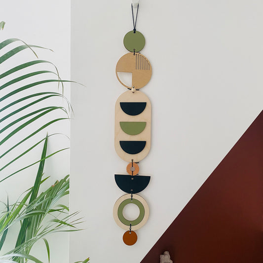 Geometric Wood Wall Art - Mid Century Art - Home Decor - Modern Art