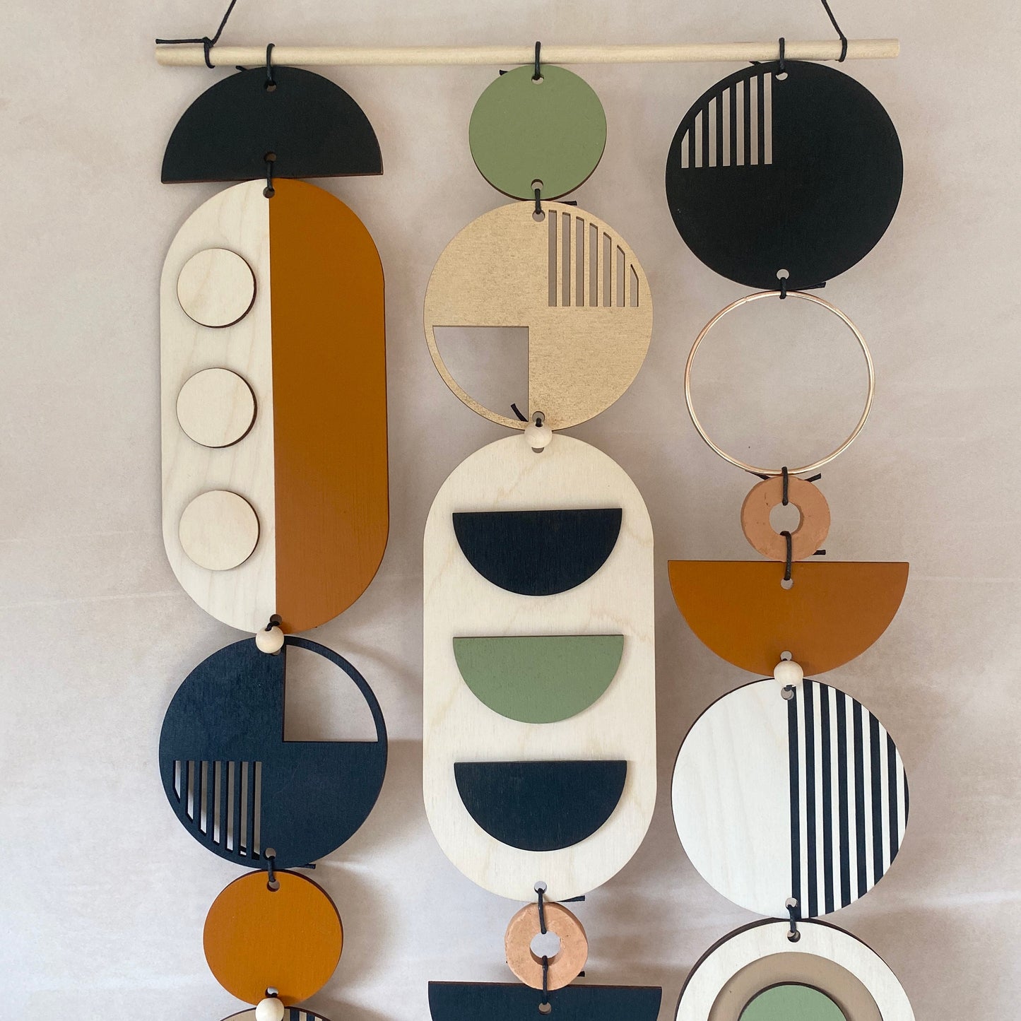 Retro Wall Art - Geometric Artwork - Unique Centre Piece Art