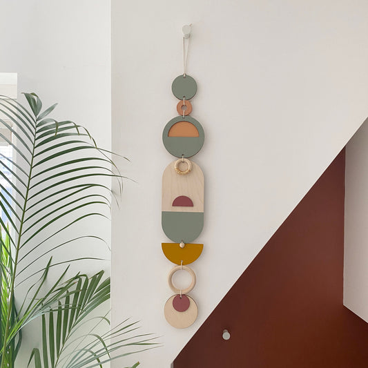 Mid Century Modern Wall Art - Geometric Artwork - Wood Wall Decor