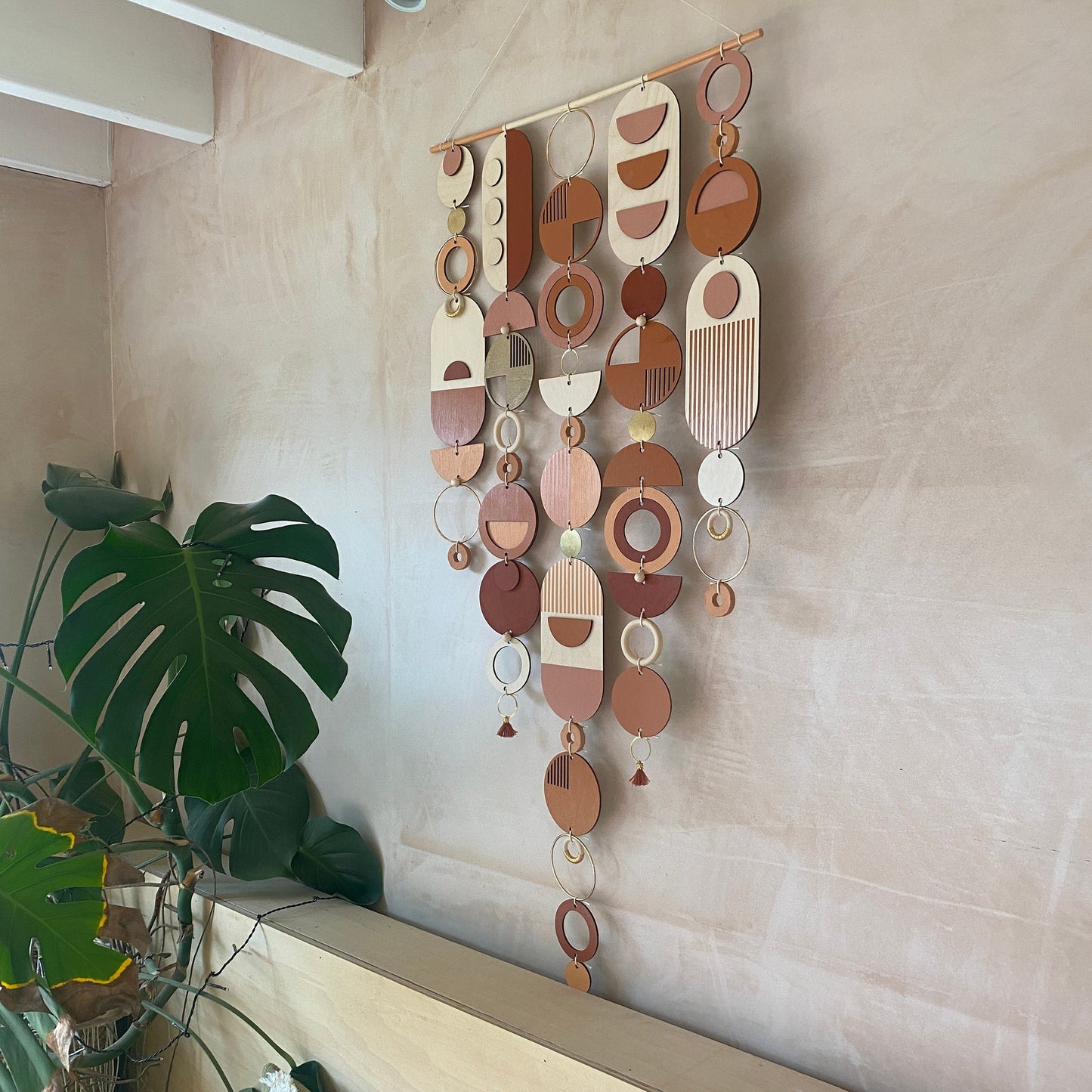 Large Modern Wall Art - Geometric Artwork - Minimal Home Decor - New Home Trend - Large Centre Piece Art - Big Wall Tapestry - Warm Tones