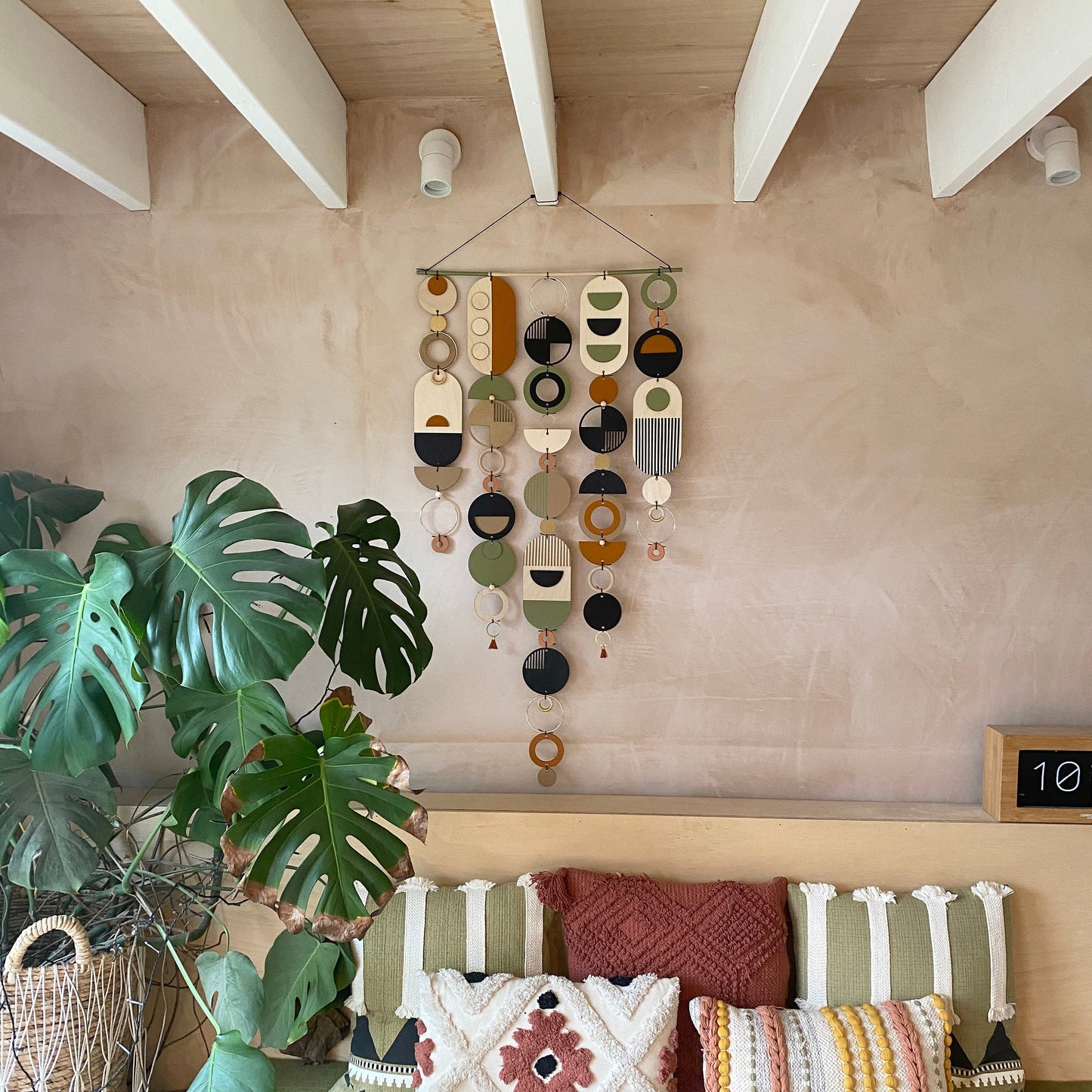 Modern Art Wooden Wall Hanging - Home Decor - DESIGN AWARDS 2022 Winner - Contemporary Wall Art - Wall Tapestry