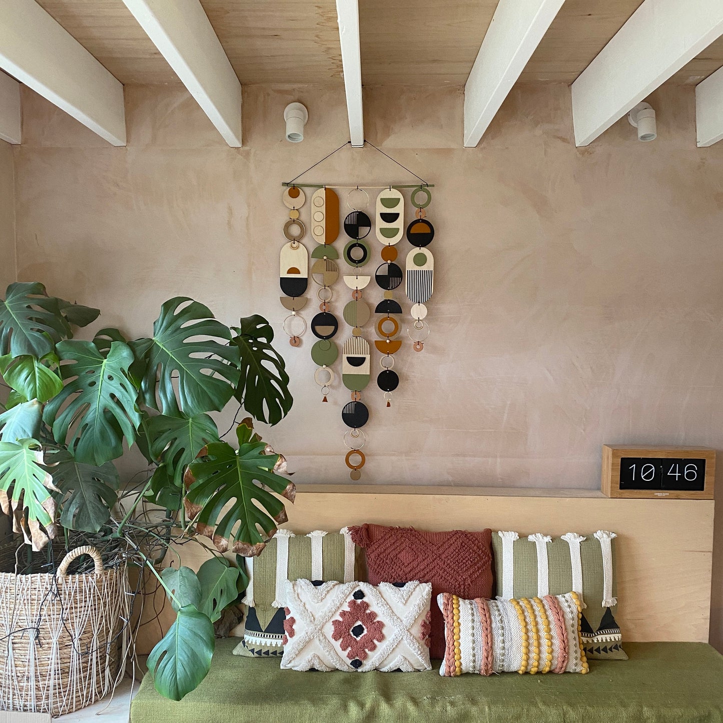 Modern Art Wooden Wall Hanging - Home Decor - DESIGN AWARDS 2022 Winner - Contemporary Wall Art - Wall Tapestry