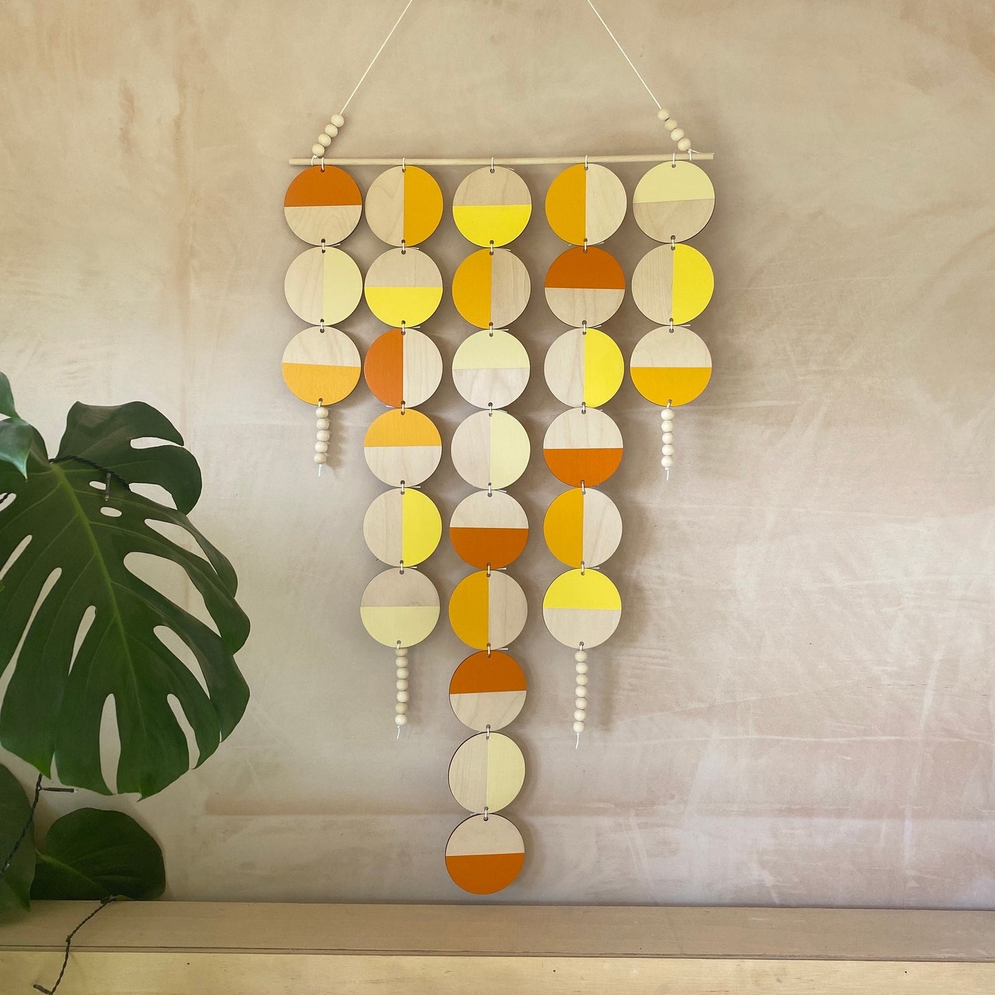 Large Bright Wall Hanging - Fun Wall Hanging - Yellow Orange Geometric Art - Scandi Wall Decor - Home Wall Decor - Big Wall Tapestry