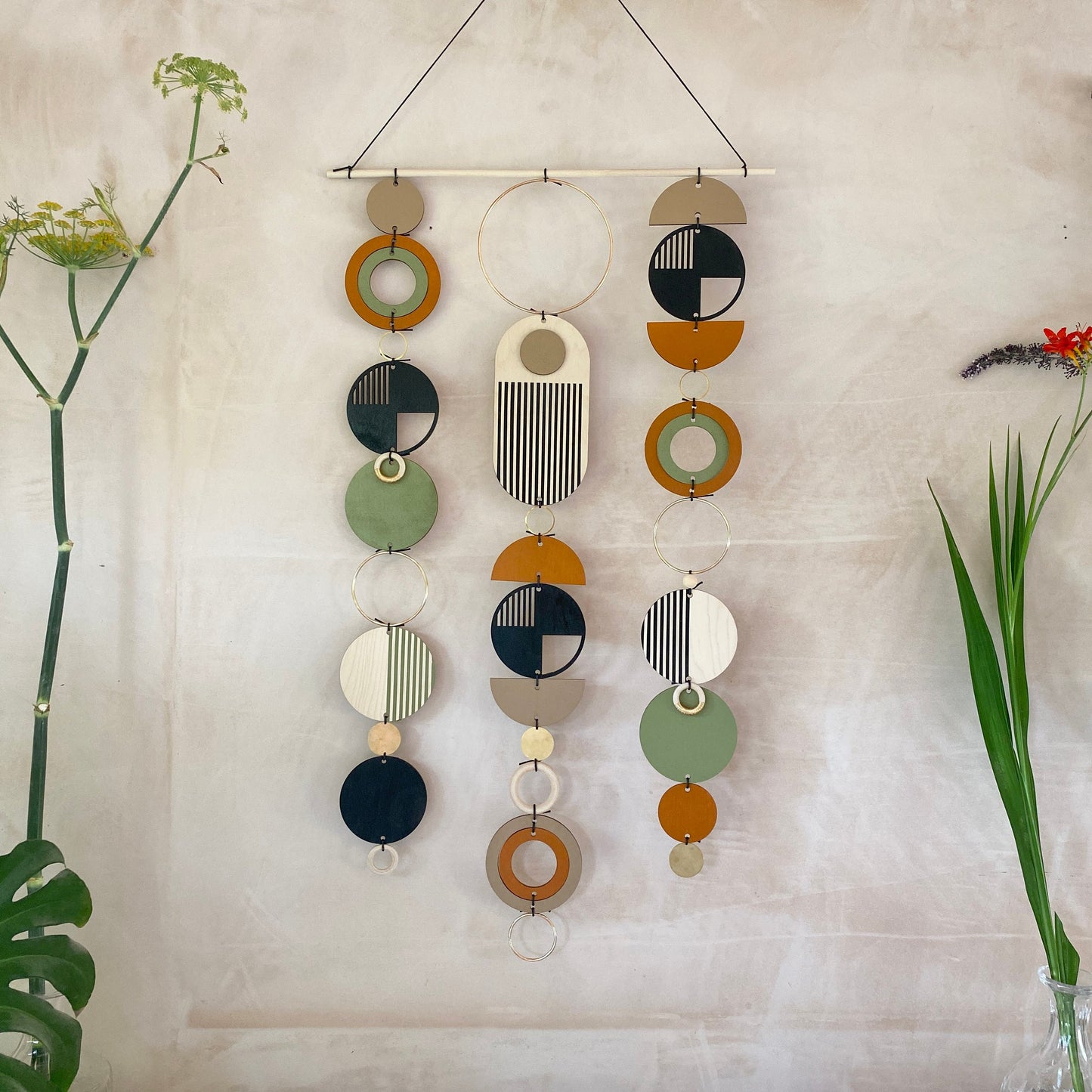 Contemporary Wall Art - Geometric Artwork - Minimalist Home Decor - Custom Wall Art - Unique Centre Piece Art - Mix Wall Tapestry - Wood Art