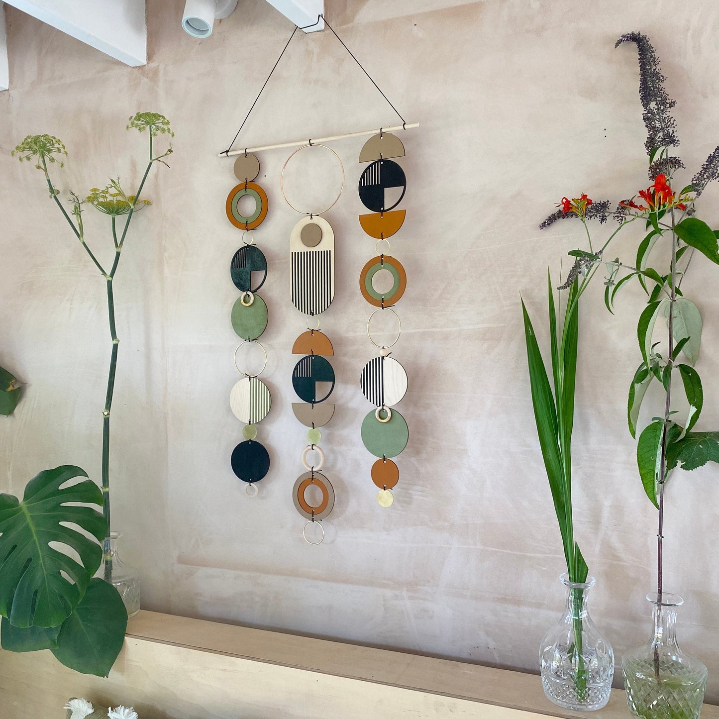 Contemporary Wall Art - Geometric Artwork - Minimalist Home Decor - Custom Wall Art - Unique Centre Piece Art - Mix Wall Tapestry - Wood Art