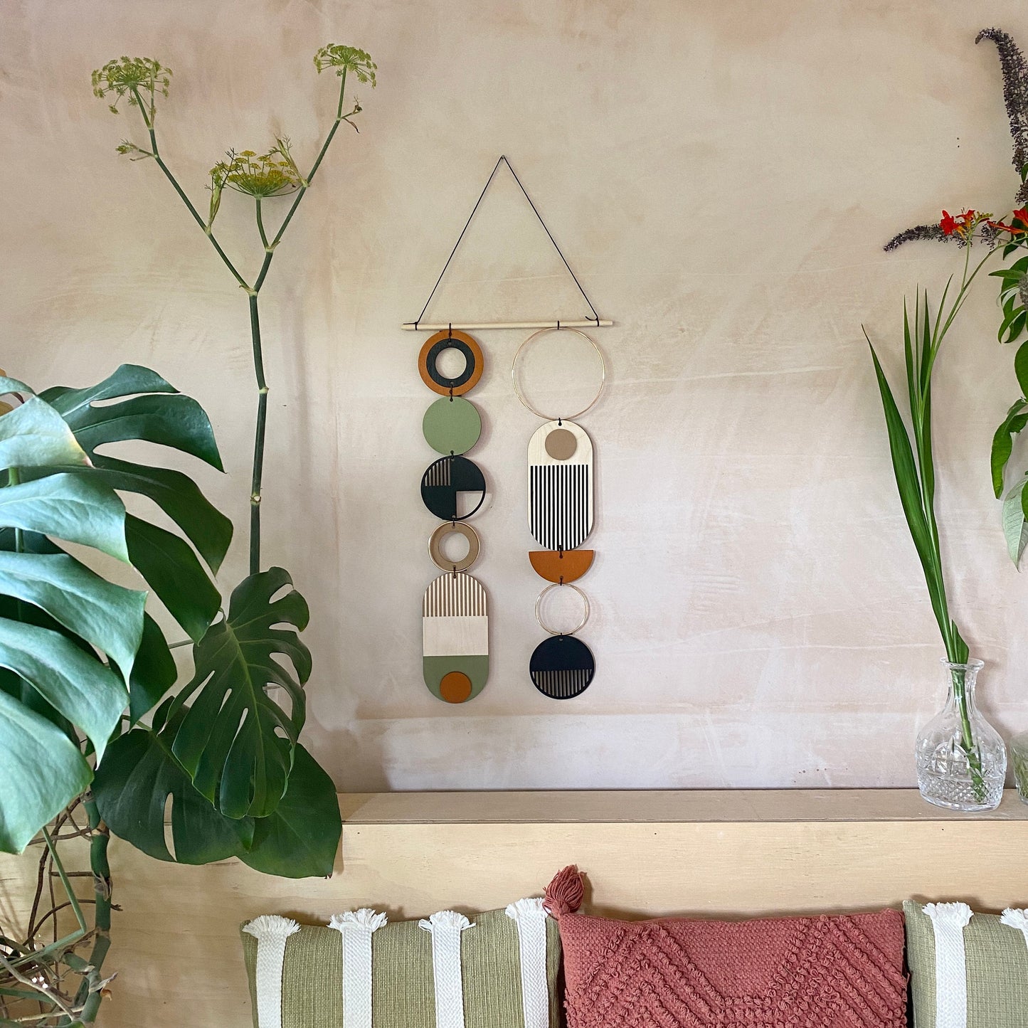 Large Original Modern Wood Wall Art - Home Decor - Geometric Artwork - Minimalist Home Decor - Custom Wall Art - Unique Centre Piece Art - New Wall Tapestry - Dark Art