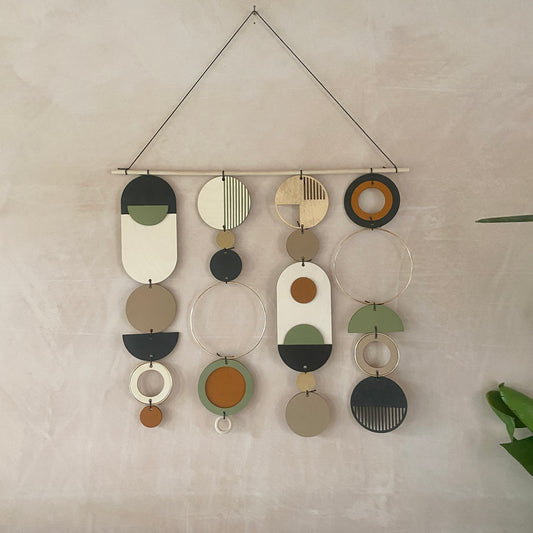 Geometric Wall Art - Statement Artwork - Minimalist Home Decor - Custom Wall Art - Unique Centre Piece Art - Mix Wall Tapestry - Wood Art